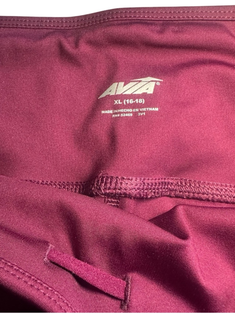 Avia women’s cropped leggings burgundy XL - Picture 4 of 5